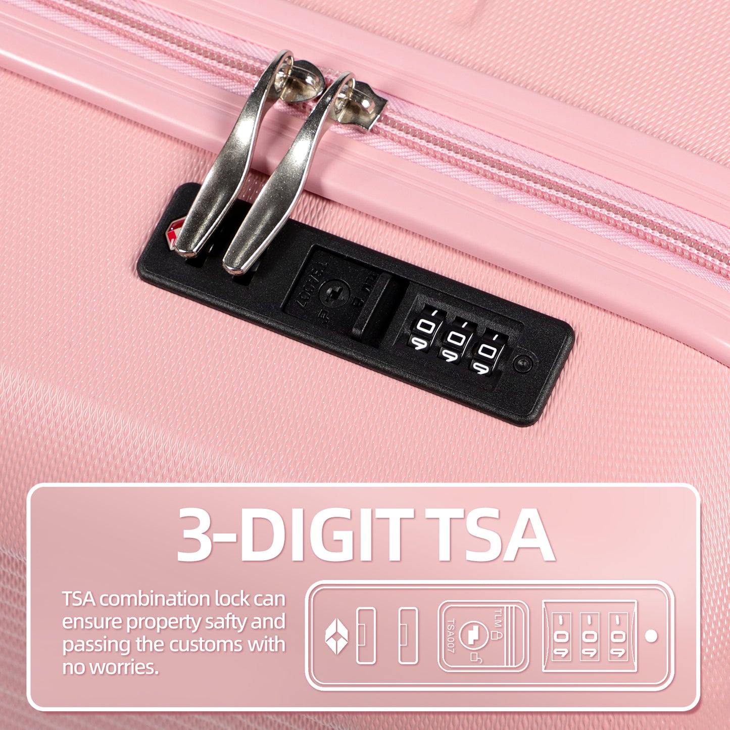 Searoute Suitcase Set in Pink