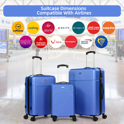 Searoute Suitcase Set in Blue