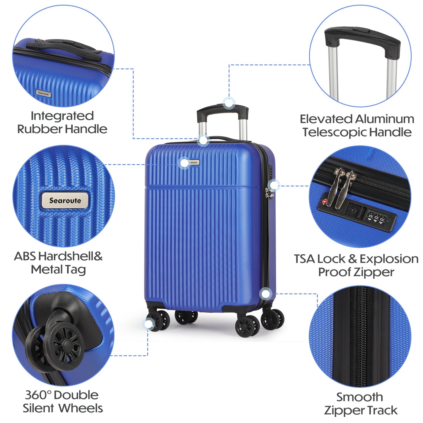 Searoute Cabin Suitcase in Blue