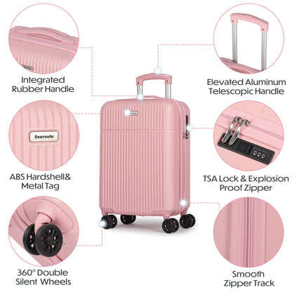 Searoute Cabin Suitcase in Pink