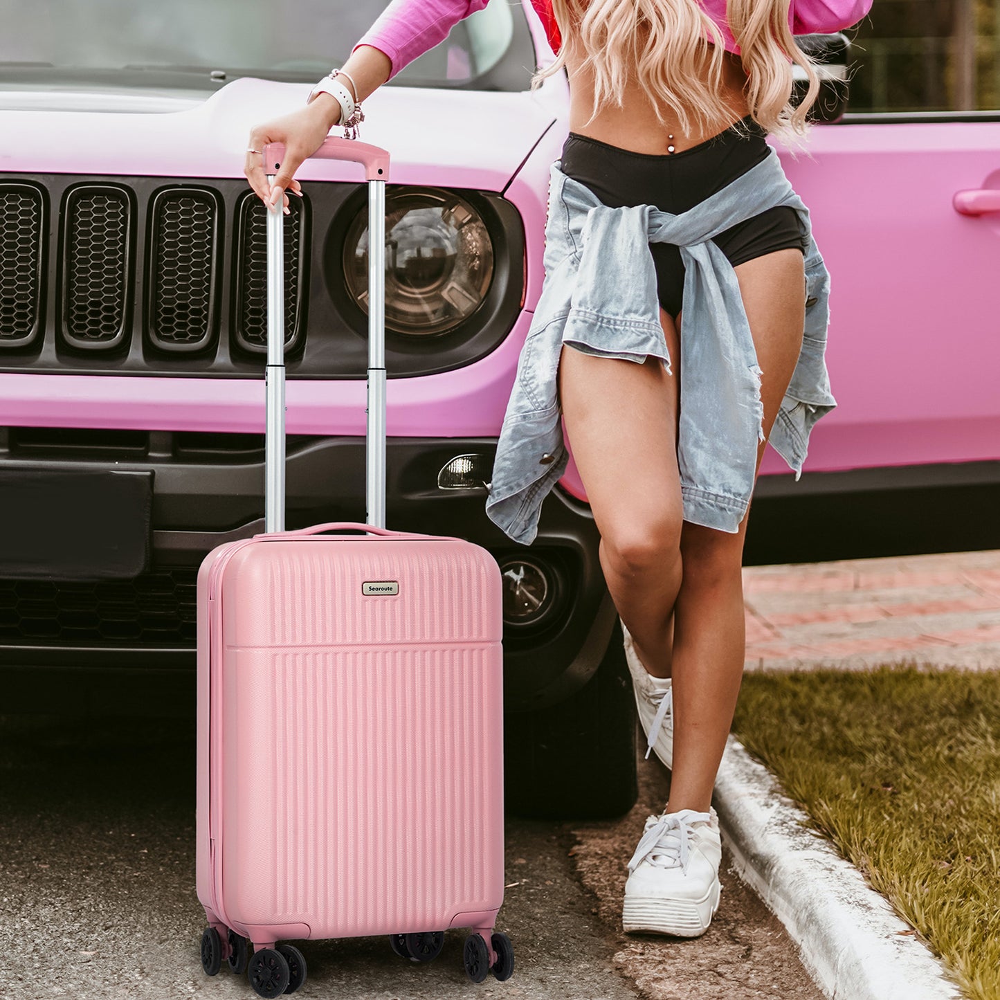 Searoute Cabin Suitcase in Pink