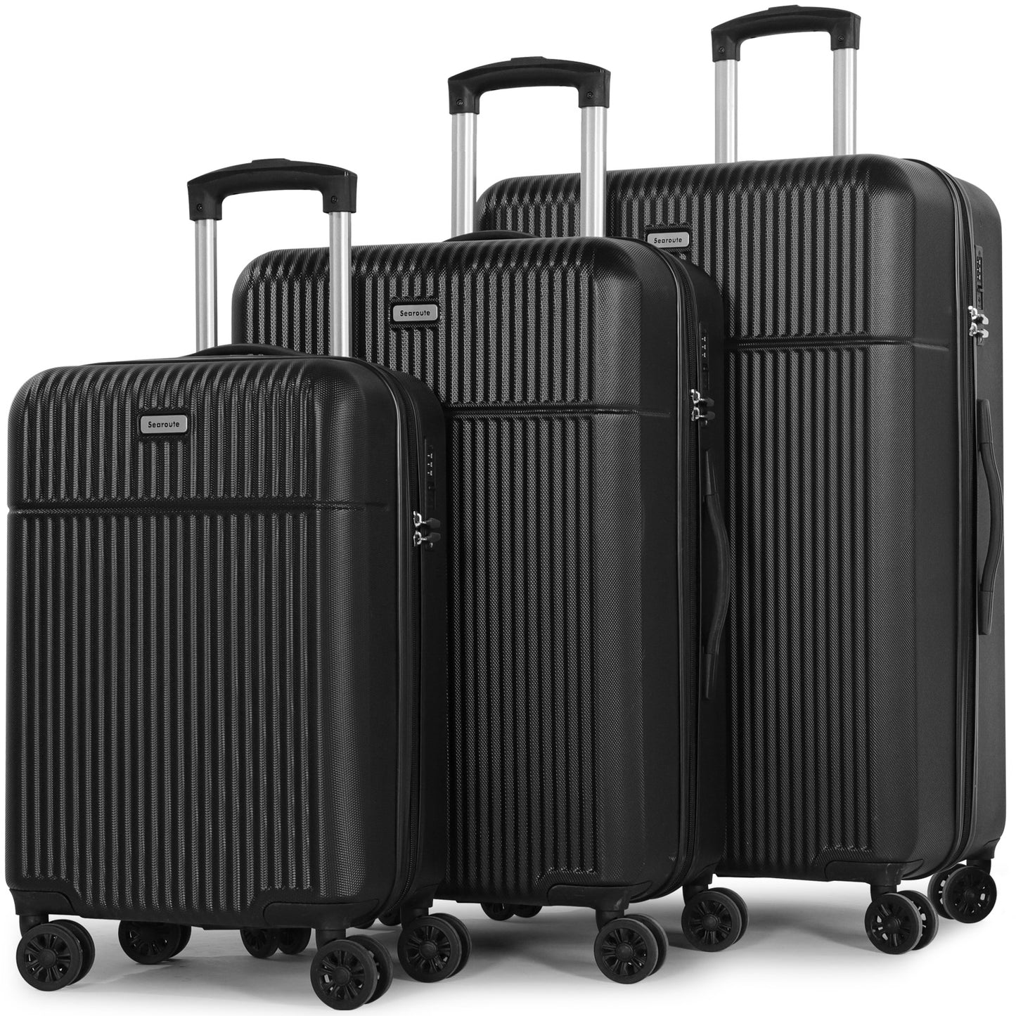 Searoute Suitcase Set in Black